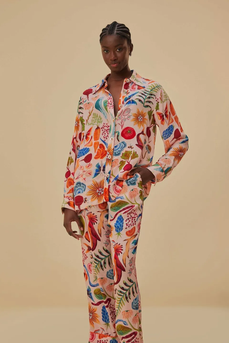 FARM Rio Pantalon<Pantalon de pyjama beige Bright Farm