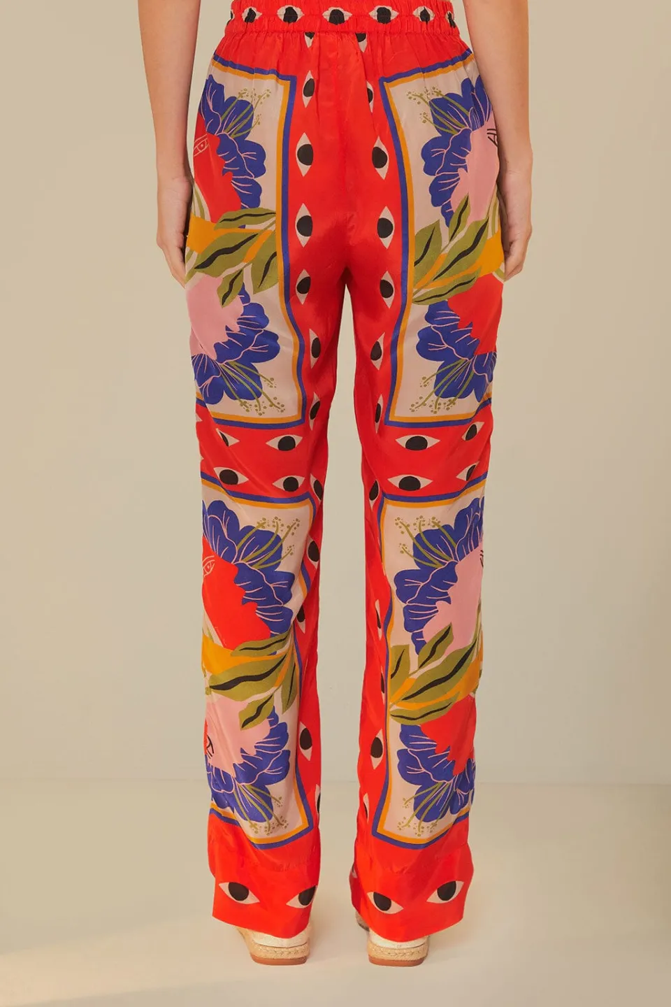 FARM Rio Pantalon<Pantalon de pyjama foulard surréaliste sable