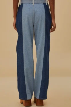 FARM Rio Pantalon<Pantalon en jean à patch noué à la taille