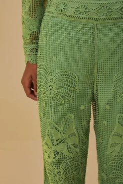 FARM Rio Pantalon<Pantalon Guipire Vert