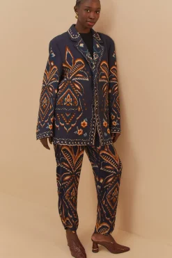 FARM Rio  Pantalon<Pantalon Ikat Ananas Bleu