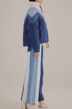 FARM Rio Pantalon<Pantalon large en denim patchwork