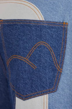 FARM Rio Pantalon<Pantalon large en denim patchwork