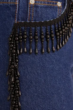 FARM Rio Pantalon<Pantalon Large Franges Perles