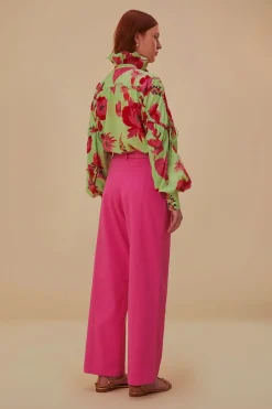 FARM Rio Pantalon<Pantalon large rose