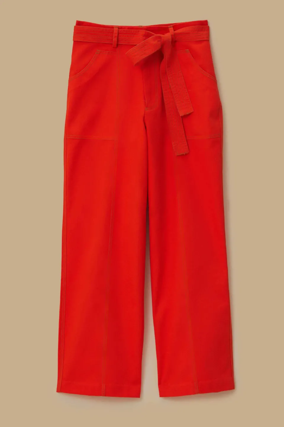 FARM Rio Pantalon<Pantalon large rouge