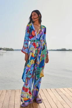 FARM Rio  Pantalon<Pantalon multicolore scénario tropical