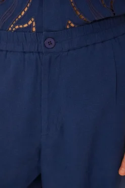 FARM Rio Pantalon<Pantalon surréaliste en lin de qualité supérieure brodé Richelieu Euro