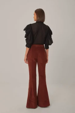 FARM Rio Pantalon<Pantalon évasé marron