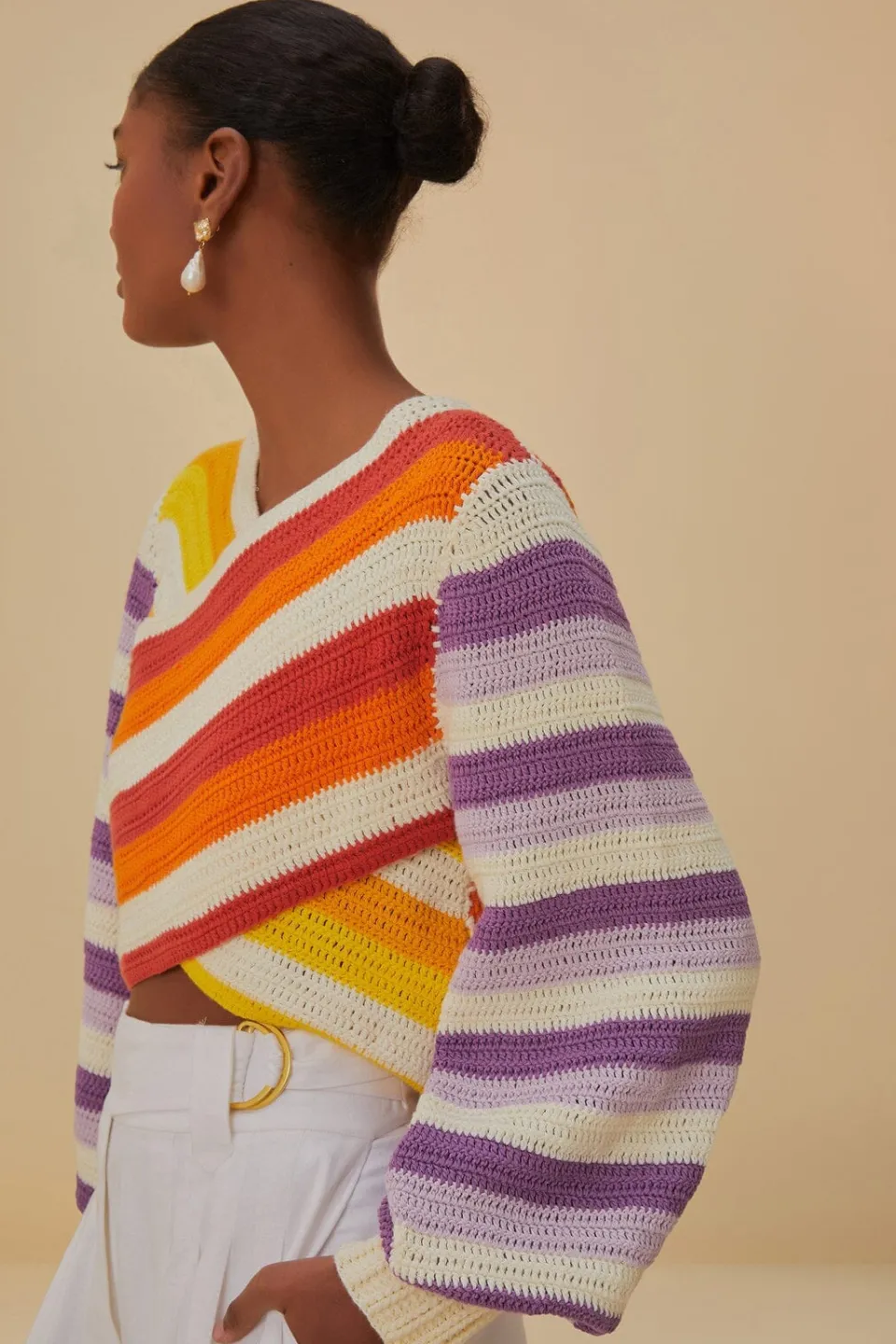 FARM Rio Pulls Et Sweat-shirts<Pull au crochet à rayures coucher de soleil