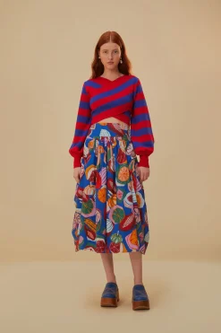 FARM Rio Pulls Et Sweat-shirts<Pull cache-cœur en tricot à rayures