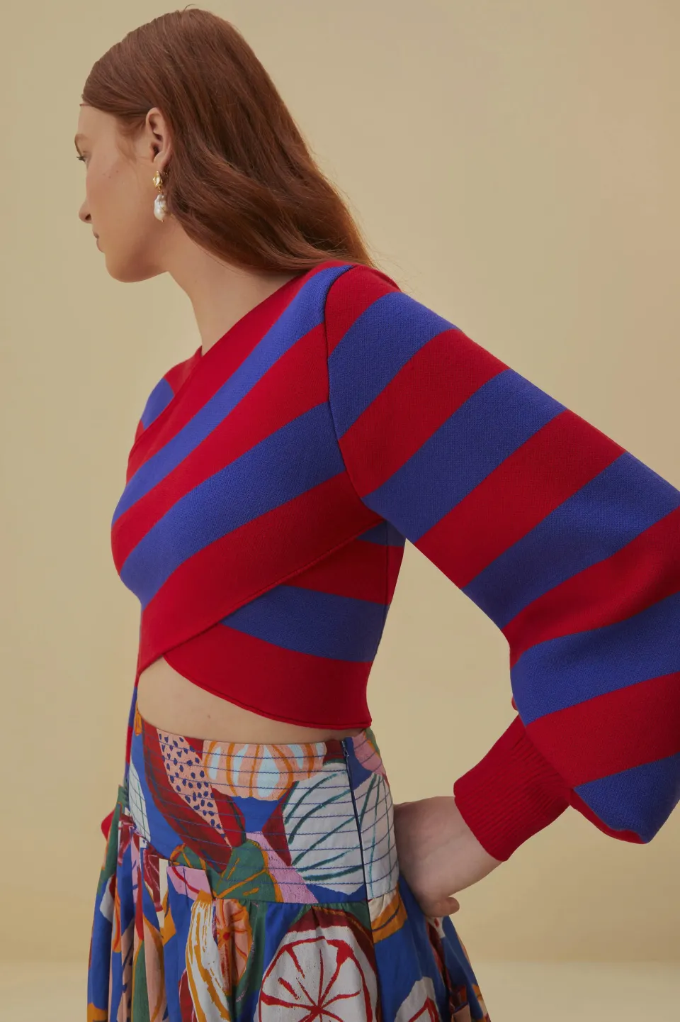 FARM Rio Pulls Et Sweat-shirts<Pull cache-cœur en tricot à rayures