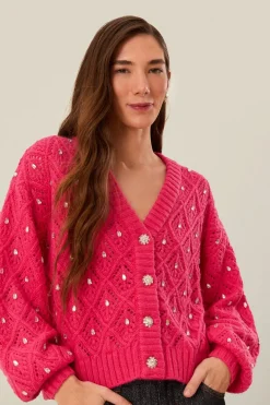 FARM Rio Pulls Et Sweat-shirts<Pull en maille à dentelle rose