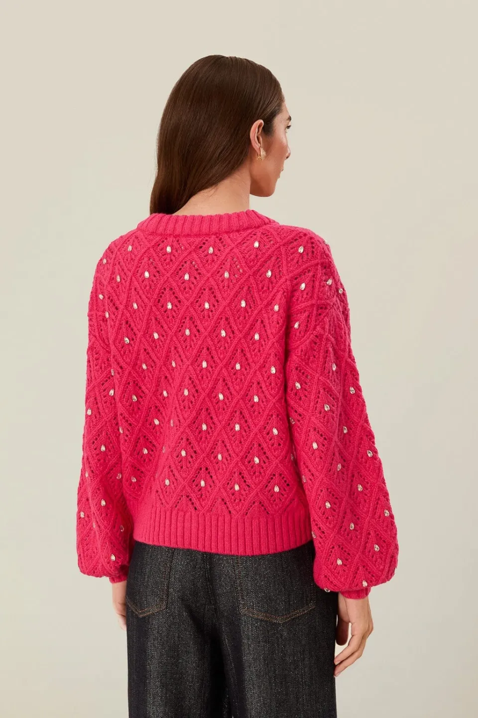 FARM Rio Pulls Et Sweat-shirts<Pull en maille à dentelle rose