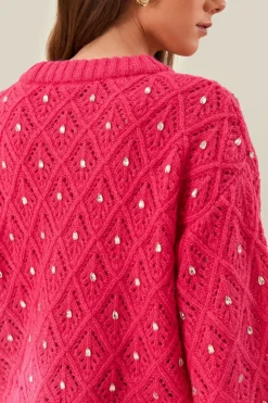 FARM Rio Pulls Et Sweat-shirts<Pull en maille à dentelle rose