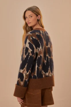 FARM Rio Pulls Et Sweat-shirts<Pull en tricot à imprimé léopard