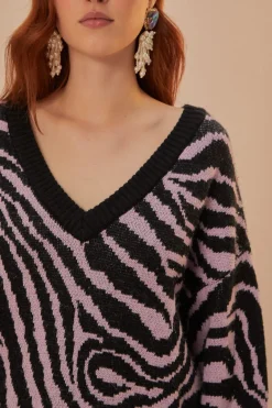 FARM Rio Pulls Et Sweat-shirts<Pull en tricot à motif peau de zèbre