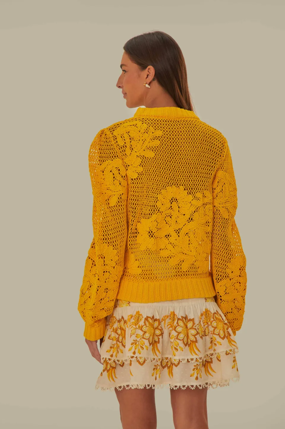 FARM Rio Pulls Et Sweat-shirts<Pull en tricot brodé jaune