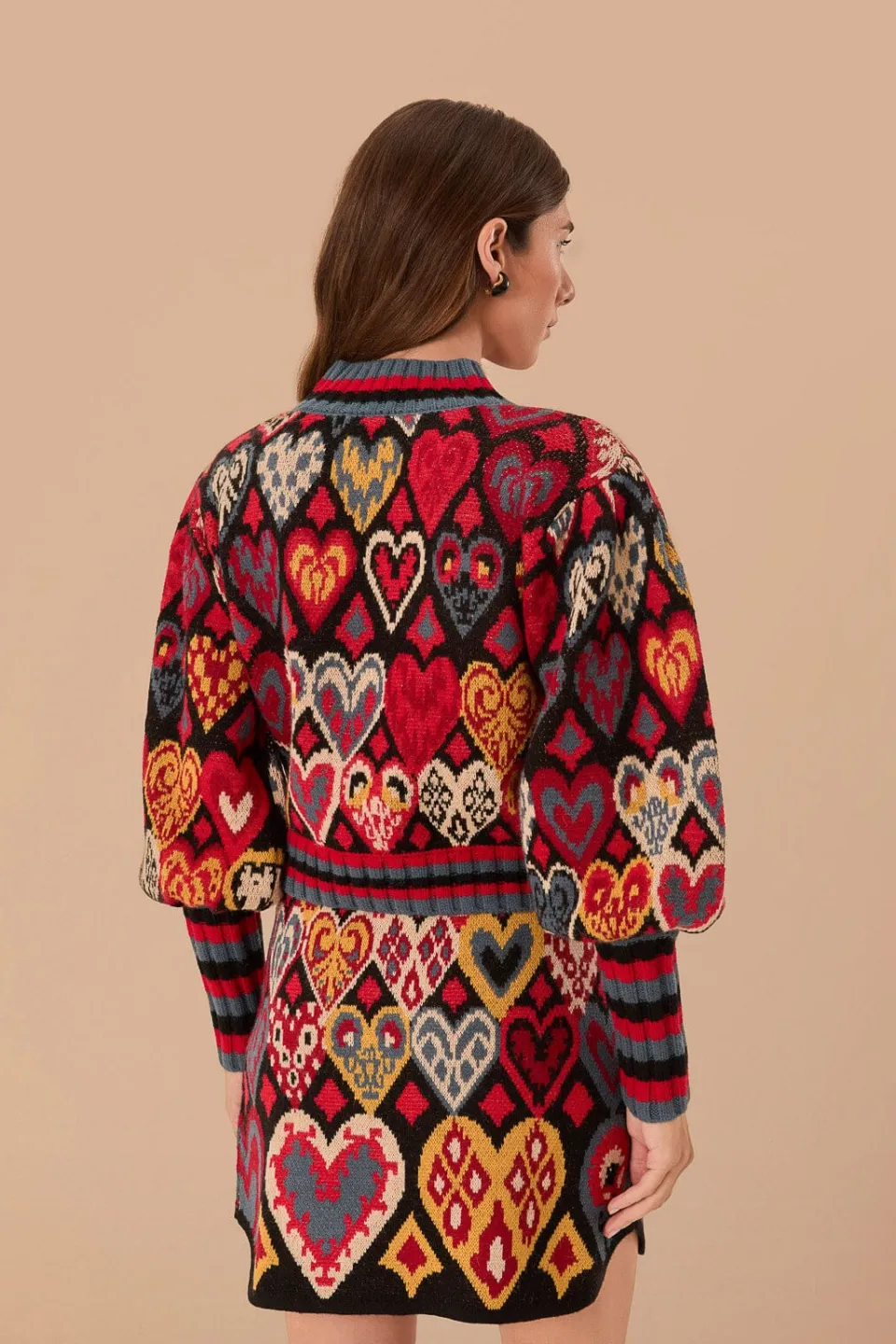 FARM Rio Pulls Et Sweat-shirts<Pull en tricot ikat à coeurs noirs