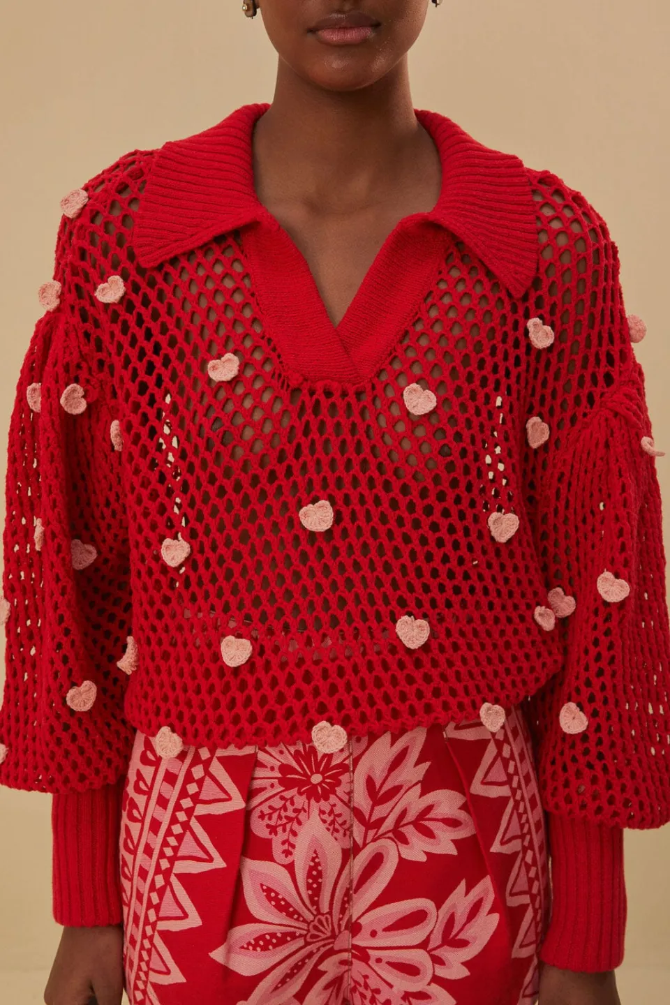 FARM Rio Pulls Et Sweat-shirts<Pull tricoté coeurs faits à la main