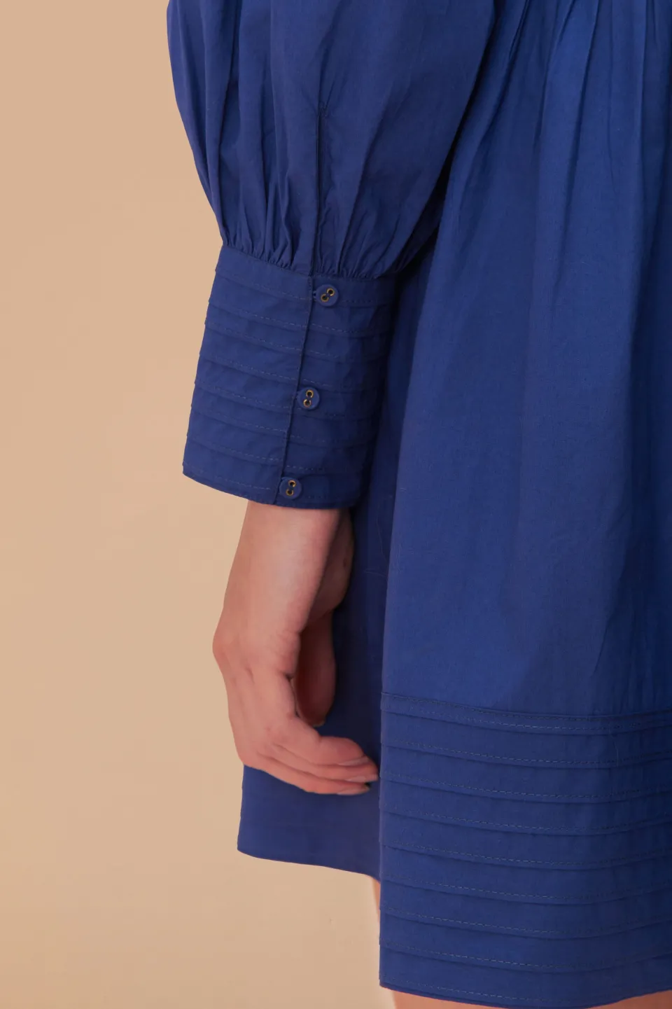 FARM Rio Robes Courtes<Robe courte à empiècement ouvert bleu marine