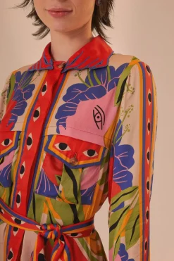 FARM Rio  Robes Courtes<Robe courte foulard surréaliste sable