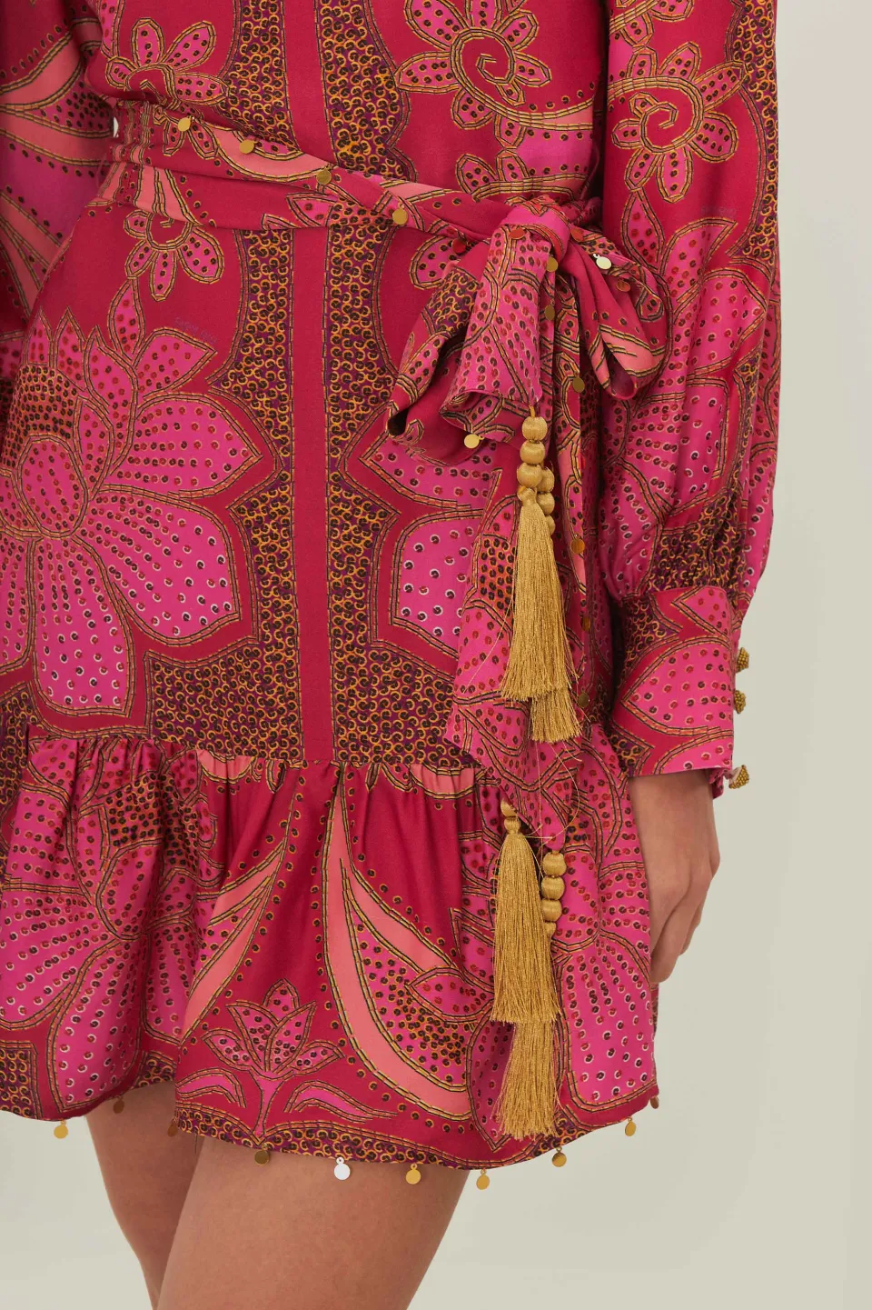 FARM Rio Robes Courtes<Robe courte glamour à imprimé floral rose en LENZING™ ECOVERO™