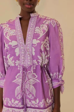 FARM Rio  Robes Courtes<Robe courte lilas Sweet Garden