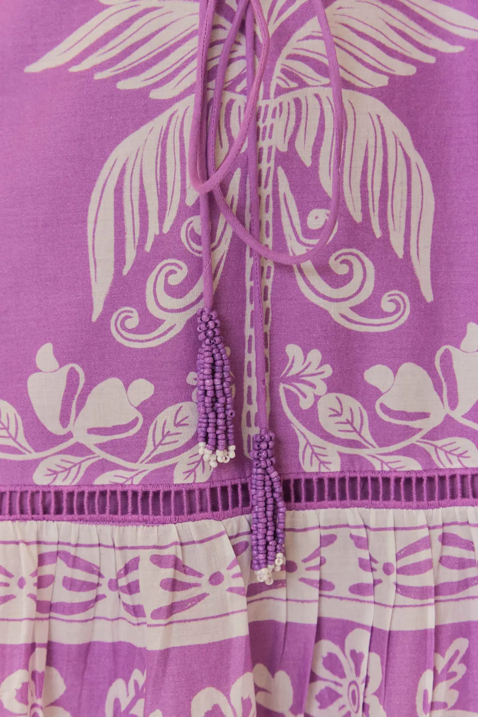 FARM Rio Robes Courtes<Robe courte lilas Sweet Garden
