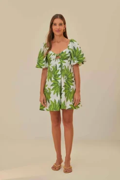 FARM Rio Robes Courtes<Robe courte Off-White Palms Fan