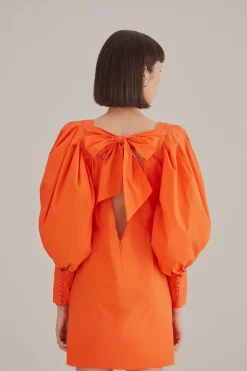 FARM Rio Robes Courtes<Robe courte orange à dos ouvert