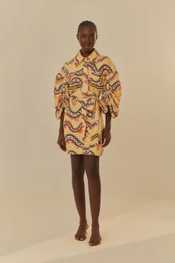 FARM Rio Robes Courtes<Robe courte serpent Sand Time
