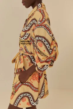 FARM Rio  Robes Courtes<Robe courte serpent Sand Time