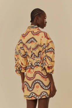 FARM Rio Robes Courtes<Robe courte serpent Sand Time