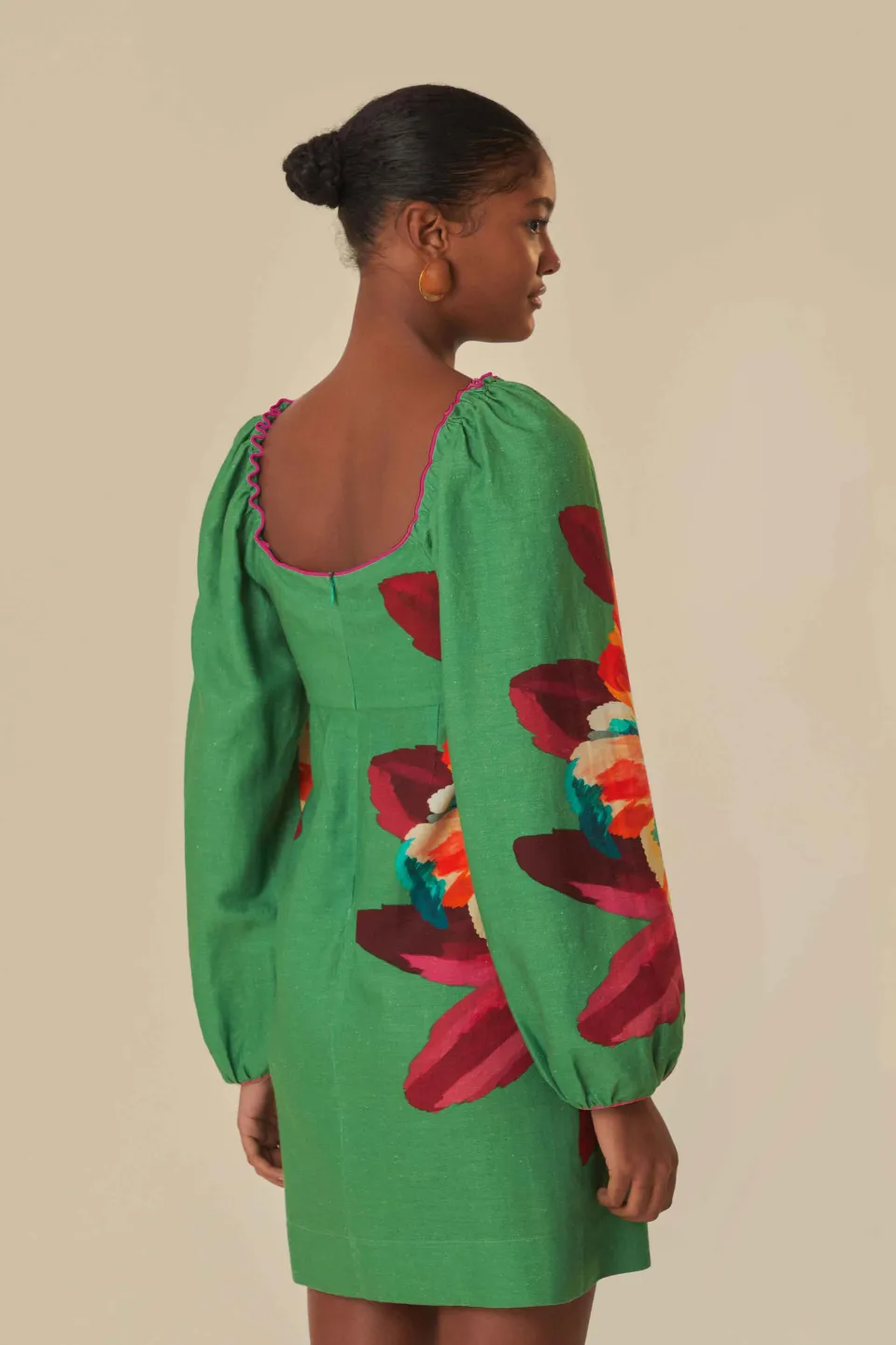 FARM Rio Robes Courtes<Robe courte Tropicart verte