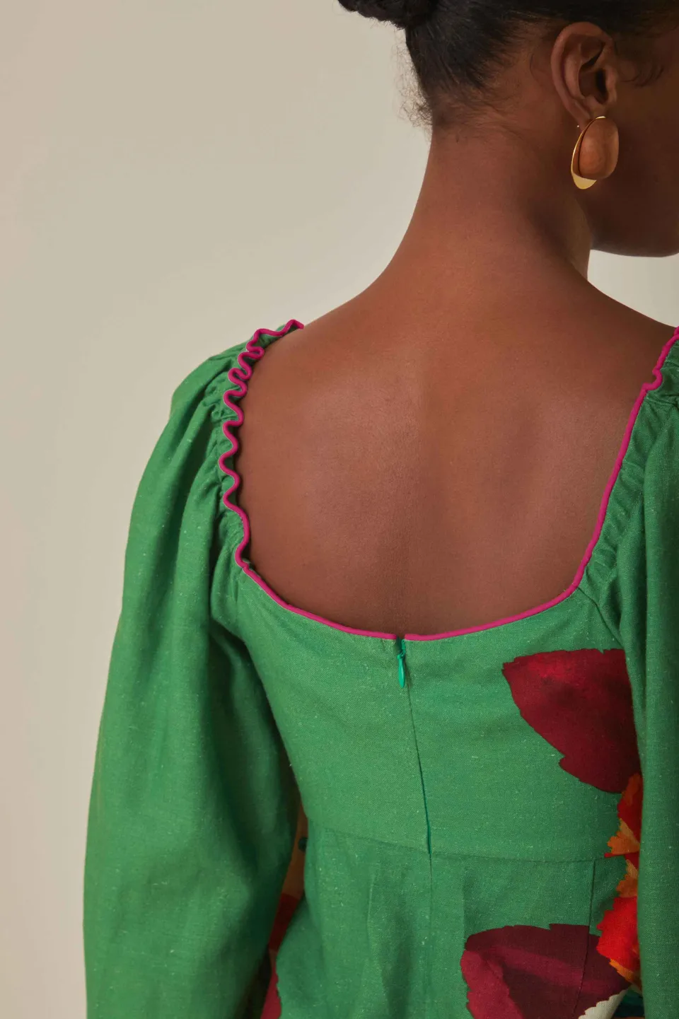 FARM Rio Robes Courtes<Robe courte Tropicart verte