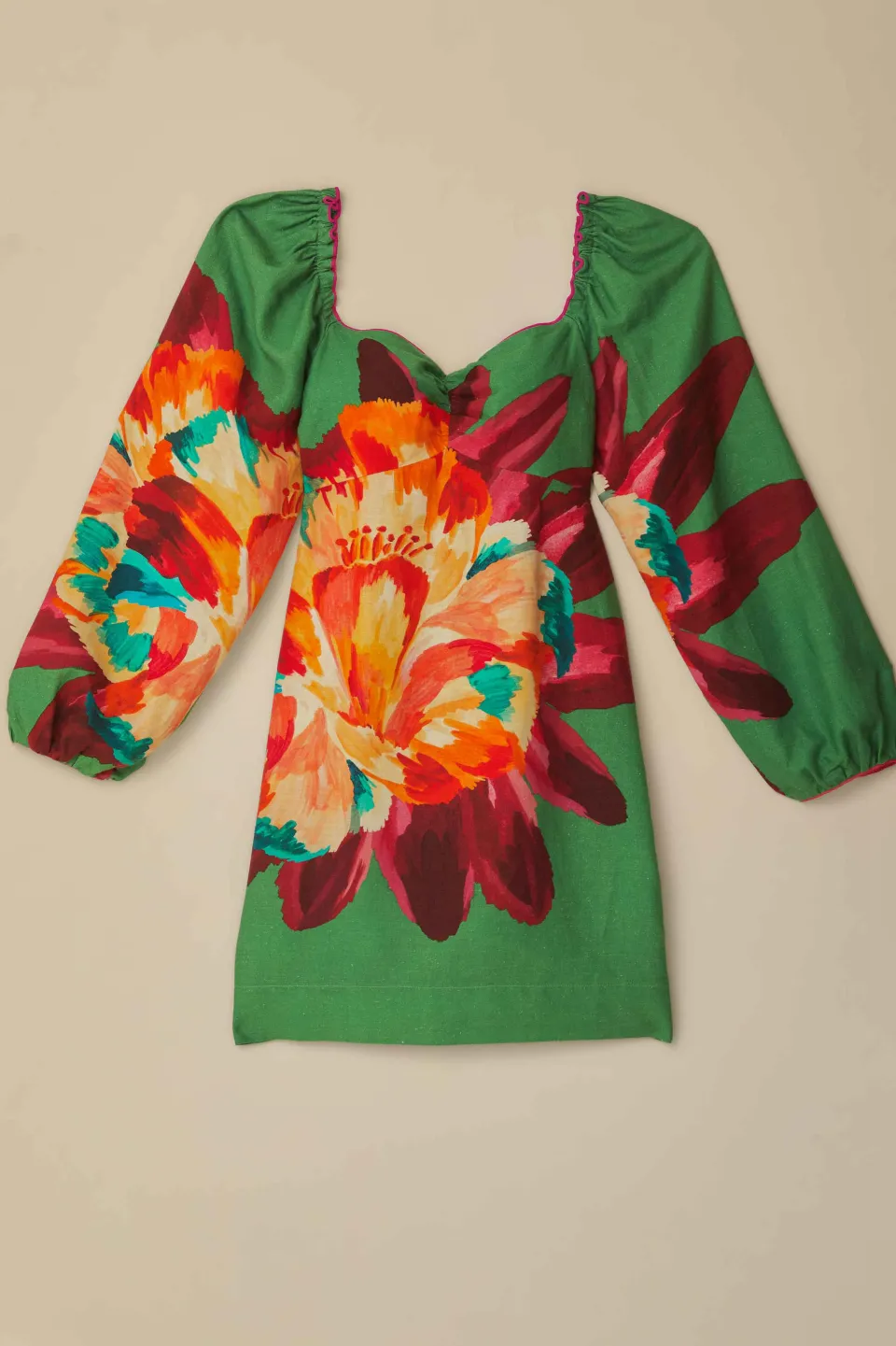FARM Rio Robes Courtes<Robe courte Tropicart verte