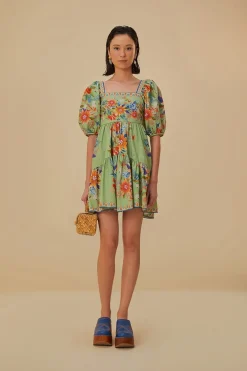 FARM Rio Robes Courtes<Robe courte verte Bright Yard