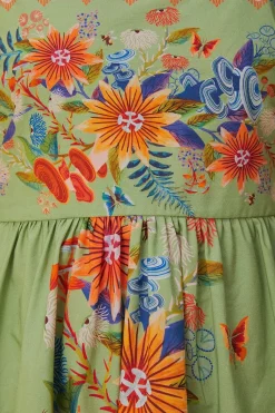 FARM Rio Robes Courtes<Robe courte verte Bright Yard