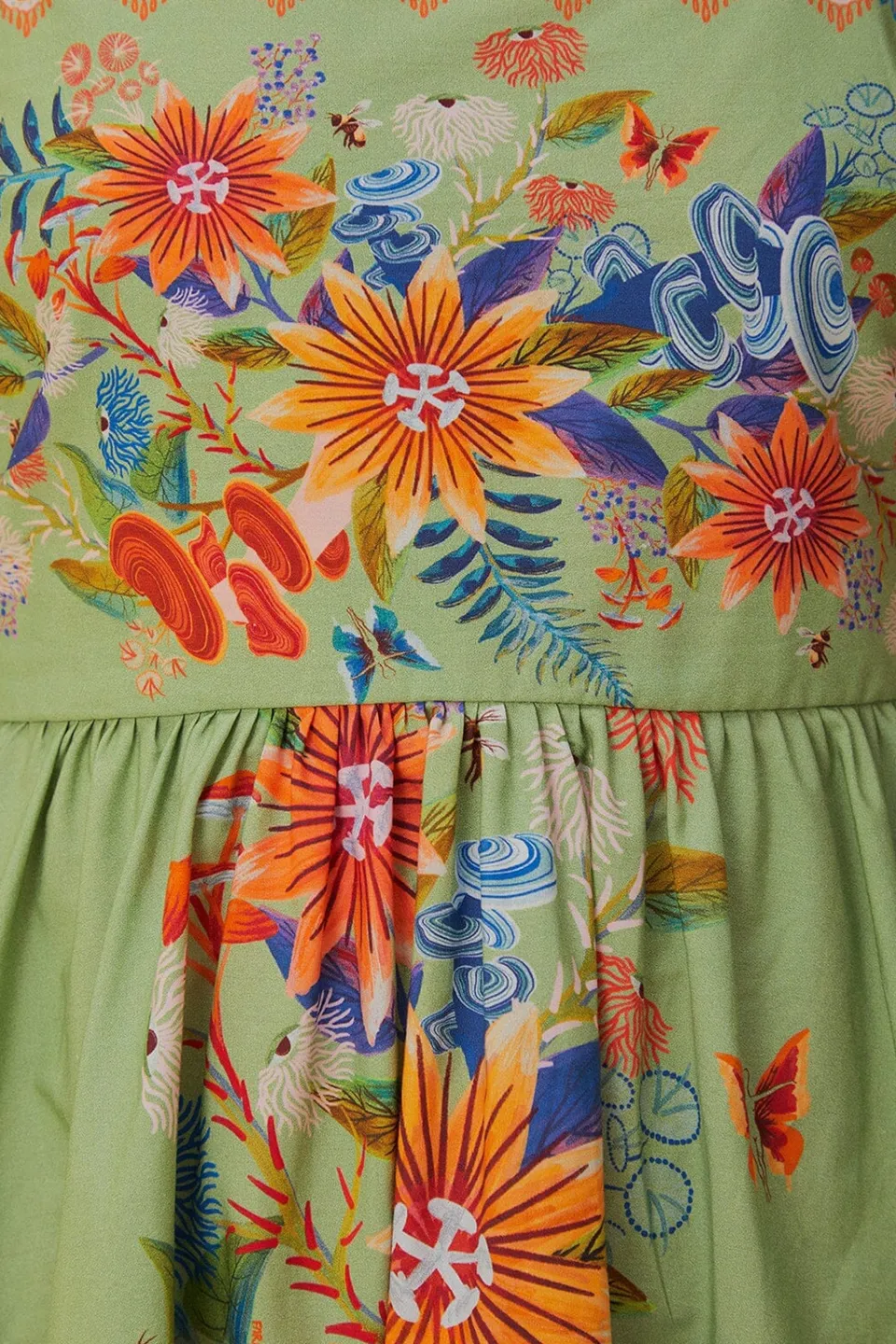 FARM Rio Robes Courtes<Robe courte verte Bright Yard