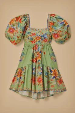 FARM Rio Robes Courtes<Robe courte verte Bright Yard