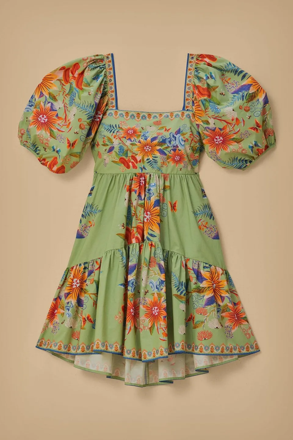 FARM Rio Robes Courtes<Robe courte verte Bright Yard