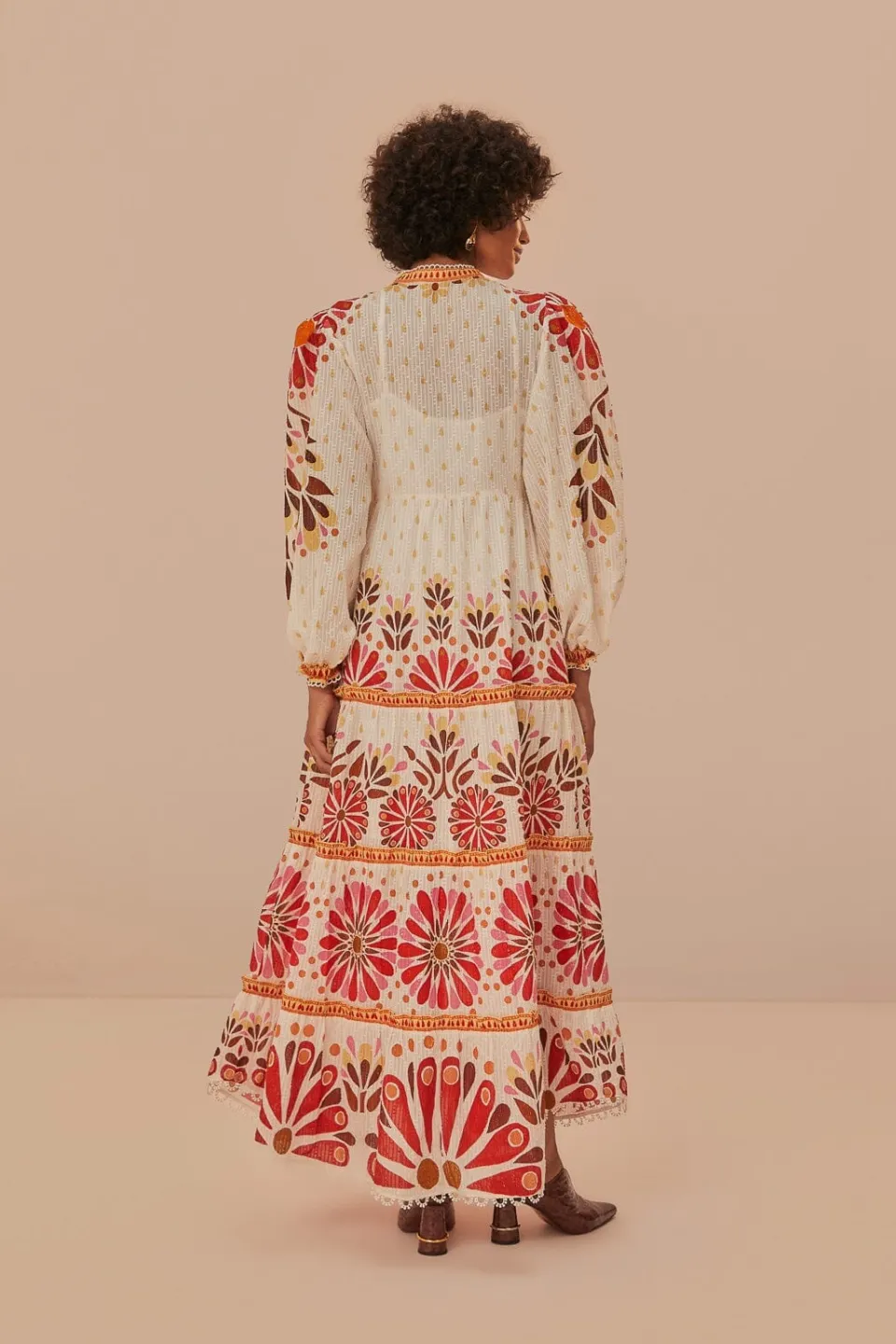 FARM Rio Robes Longues<Robe longue à fleurs Ainika blanc cassé