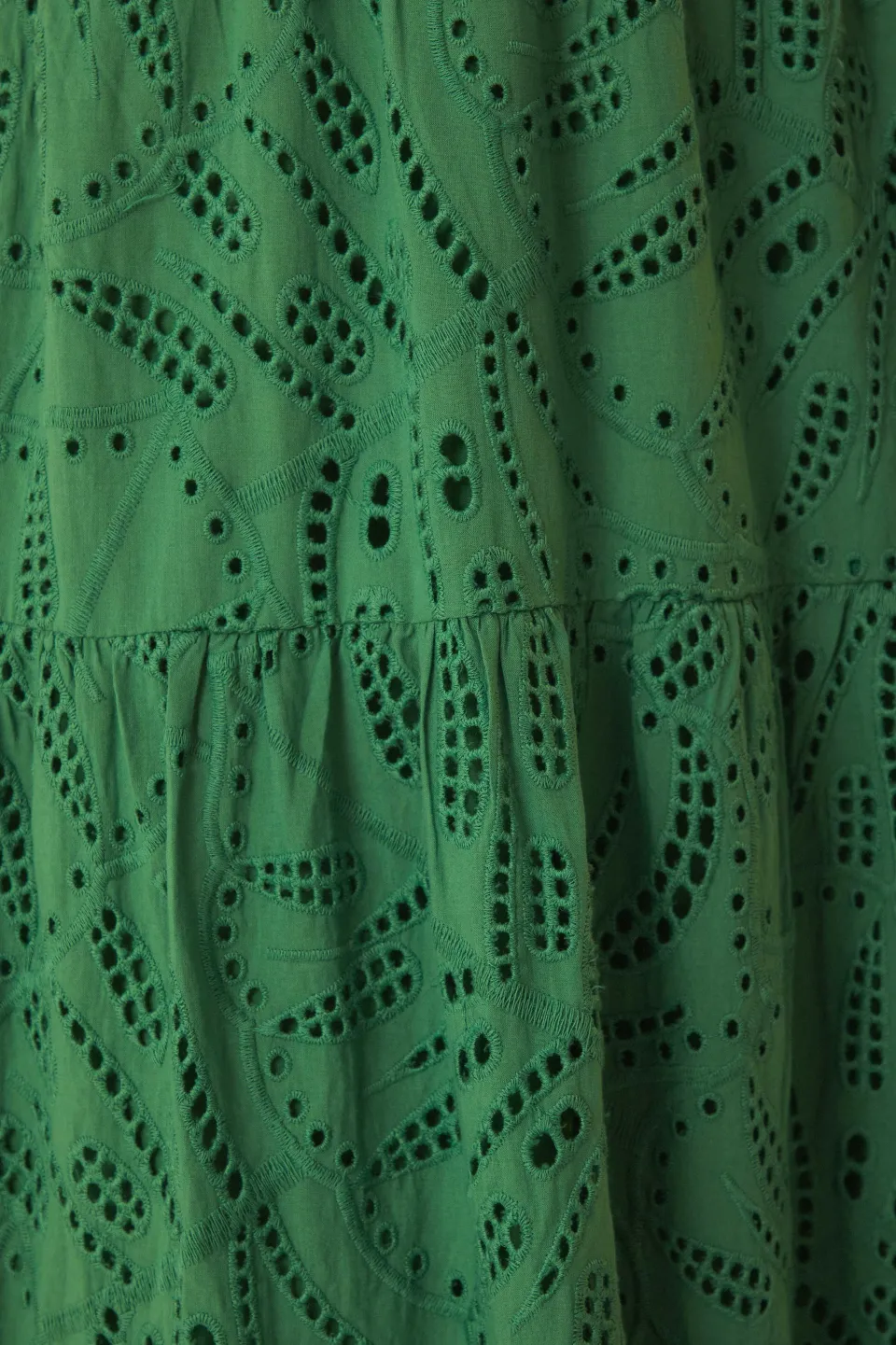 FARM Rio Robes Longues<Robe longue à œillets corset Monstera verte