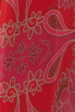 FARM Rio Robes Longues<Robe longue à imprimé fleuri rose et foulard glamour