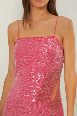FARM Rio  Robes Longues<Robe longue à imprimé fleurs d'anthurium rose