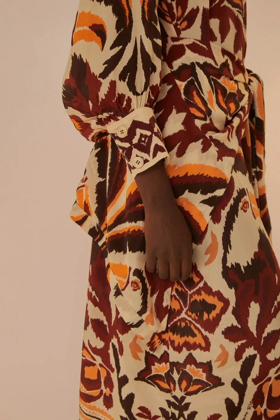 FARM Rio Robes Longues<Robe longue à imprimé toucans crème