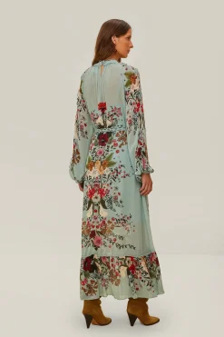 FARM Rio Robes Longues<Robe longue à manches longues Blue Beauty Bouquet