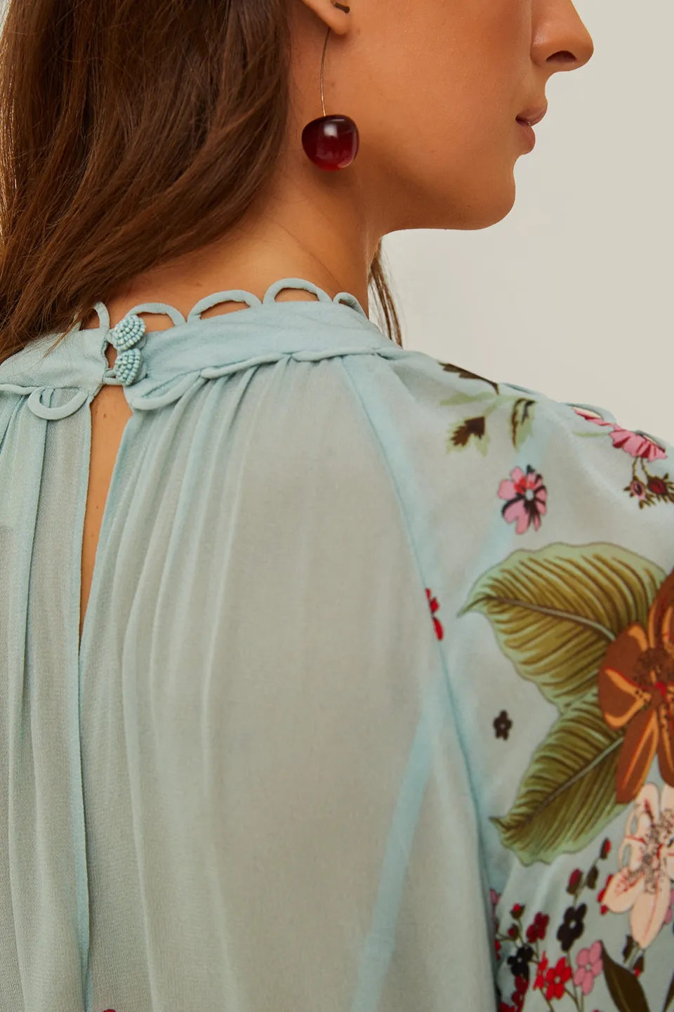 FARM Rio Robes Longues<Robe longue à manches longues Blue Beauty Bouquet
