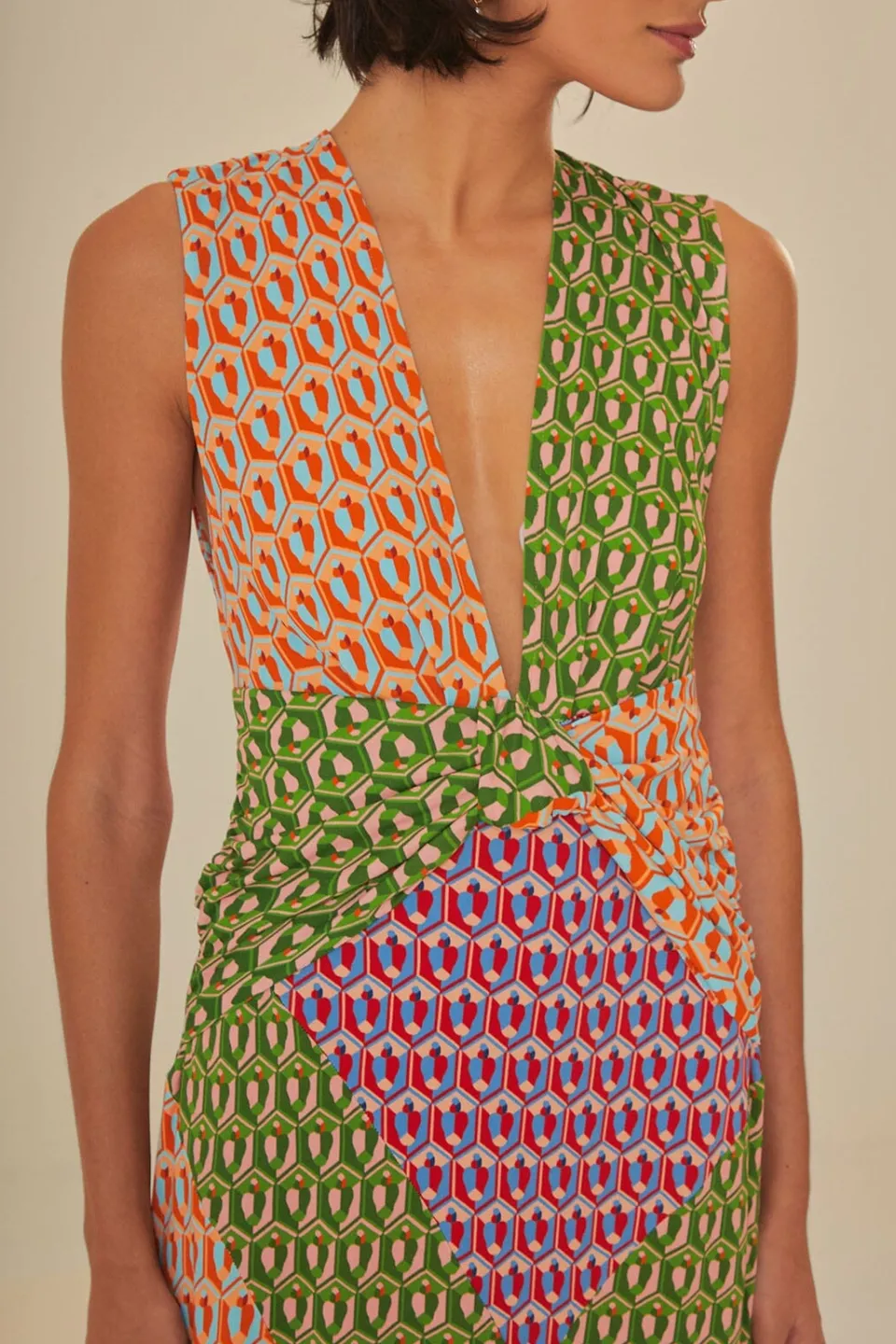 FARM Rio Robes Longues<Robe longue à nœuds en noix de cajou mélangés